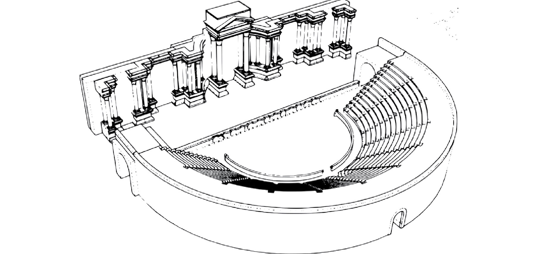 Афинский театр рисунок 5 класс. Театр древнего Рима схема. Амфитеатр для детей. Античный театр раскраска. Древняя сцена.